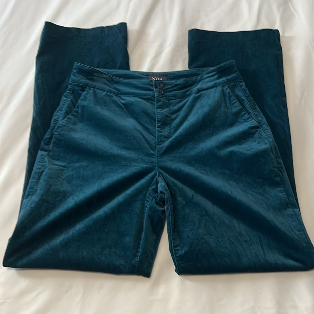 NYDJ Teal Velveteen Pants with Lift x Tuck Technology